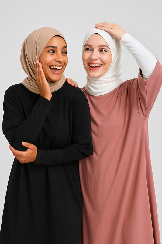 2'li Paket Lastikli Kolluk Seti - Siyah ve Beyaz