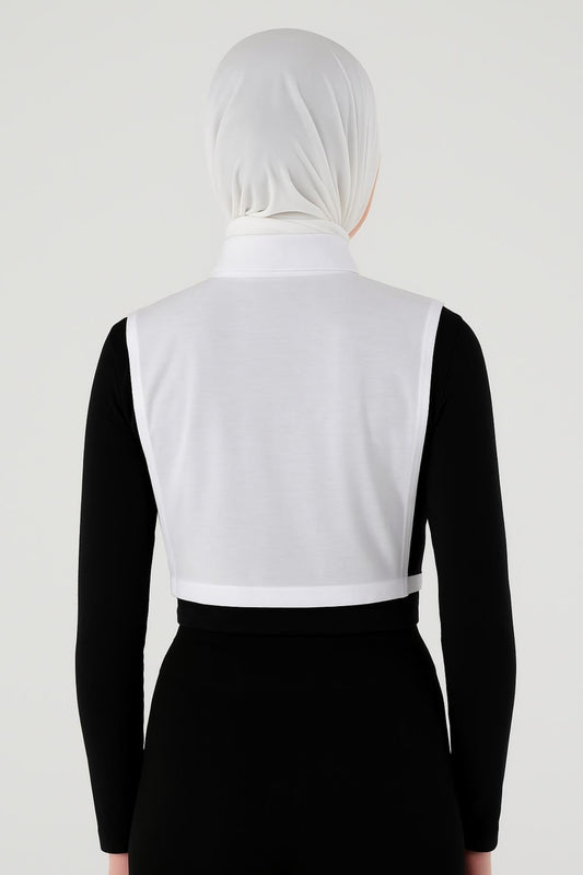 Balıkçı Kolsuz Boyunluk - Beyaz