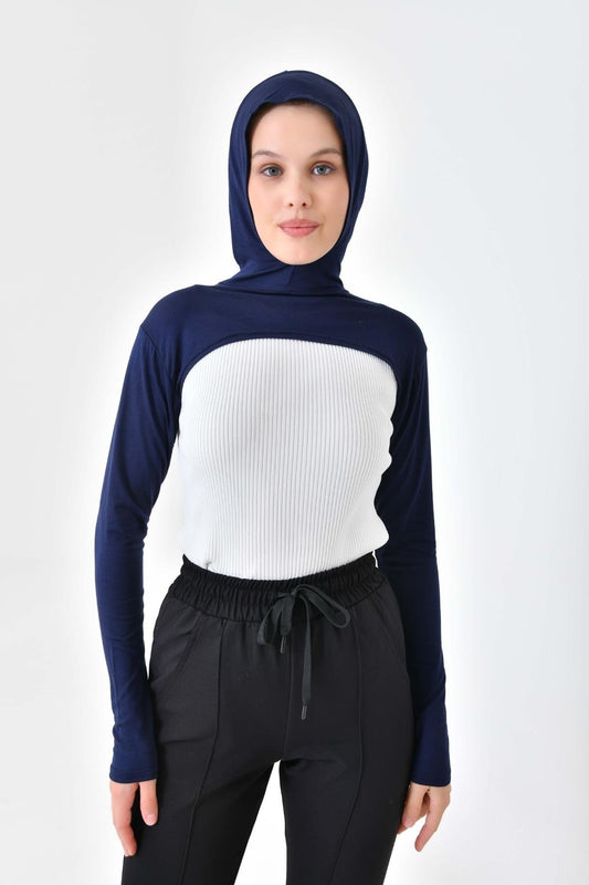 Boneli Boyunluklu Kolluk - Lacivert