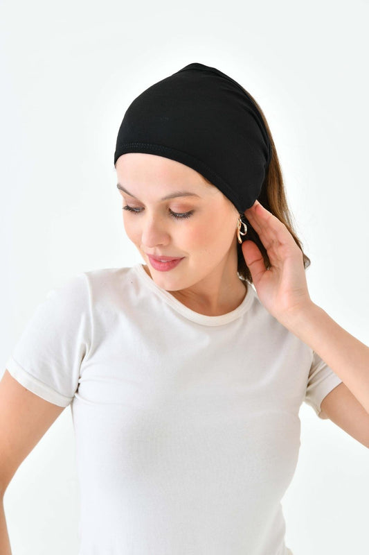 Geniş Bandana Bone - Siyah