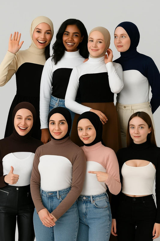 10 Renk Mega Paket Dik Yaka Boyunluklu Kolluk