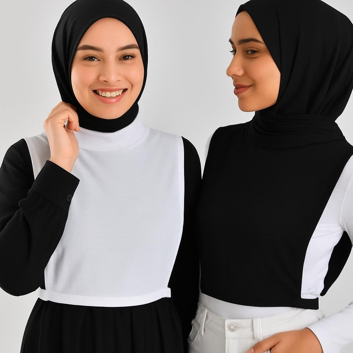 Boyunluk tesettür modeli ile uyumlu uzun kolluk tasarımı şık günlük kombin