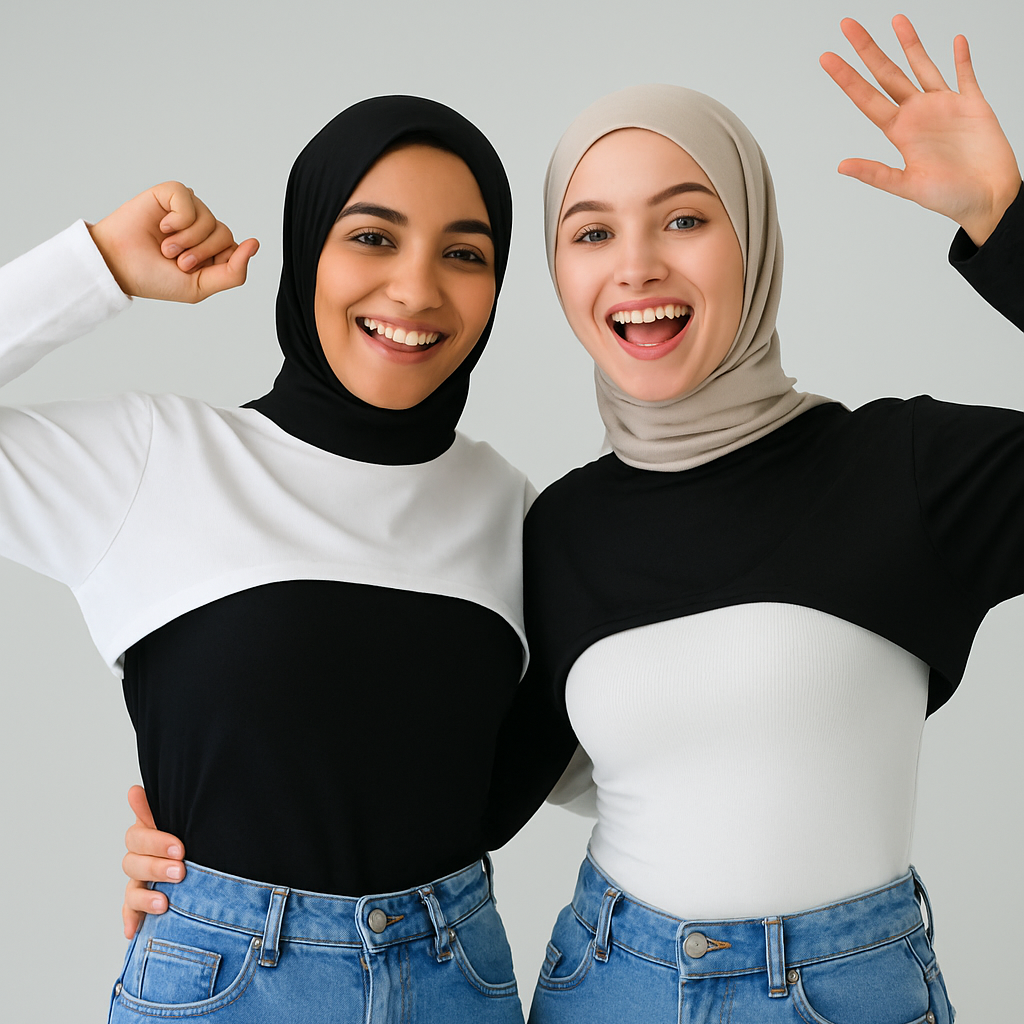 Boyunluklu kolluk tesettür kombin ile pratik giyim çözümü
