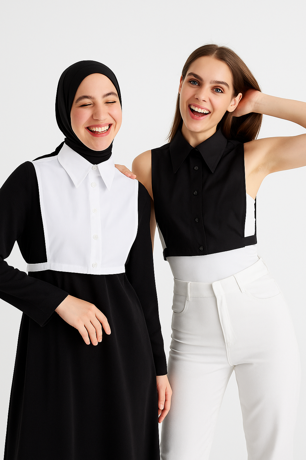 4’lü Paket Gömlek Yaka ve Gömlek Etek Seti