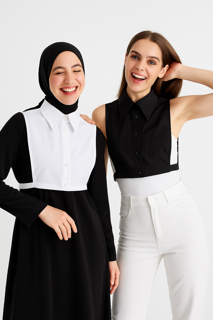 4’lü Paket Gömlek Yaka ve Gömlek Etek Seti