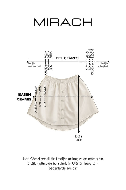 4’lü Paket Gömlek Yaka ve Gömlek Etek Seti