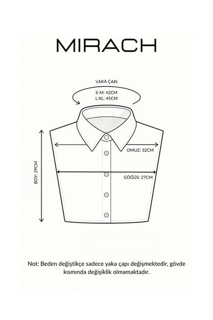 4’lü Paket Gömlek Yaka ve Gömlek Etek Seti
