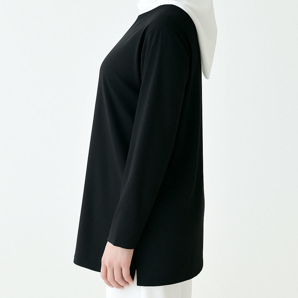 Bayan tesettür tunik şık ve minimal uzun tunik modeli