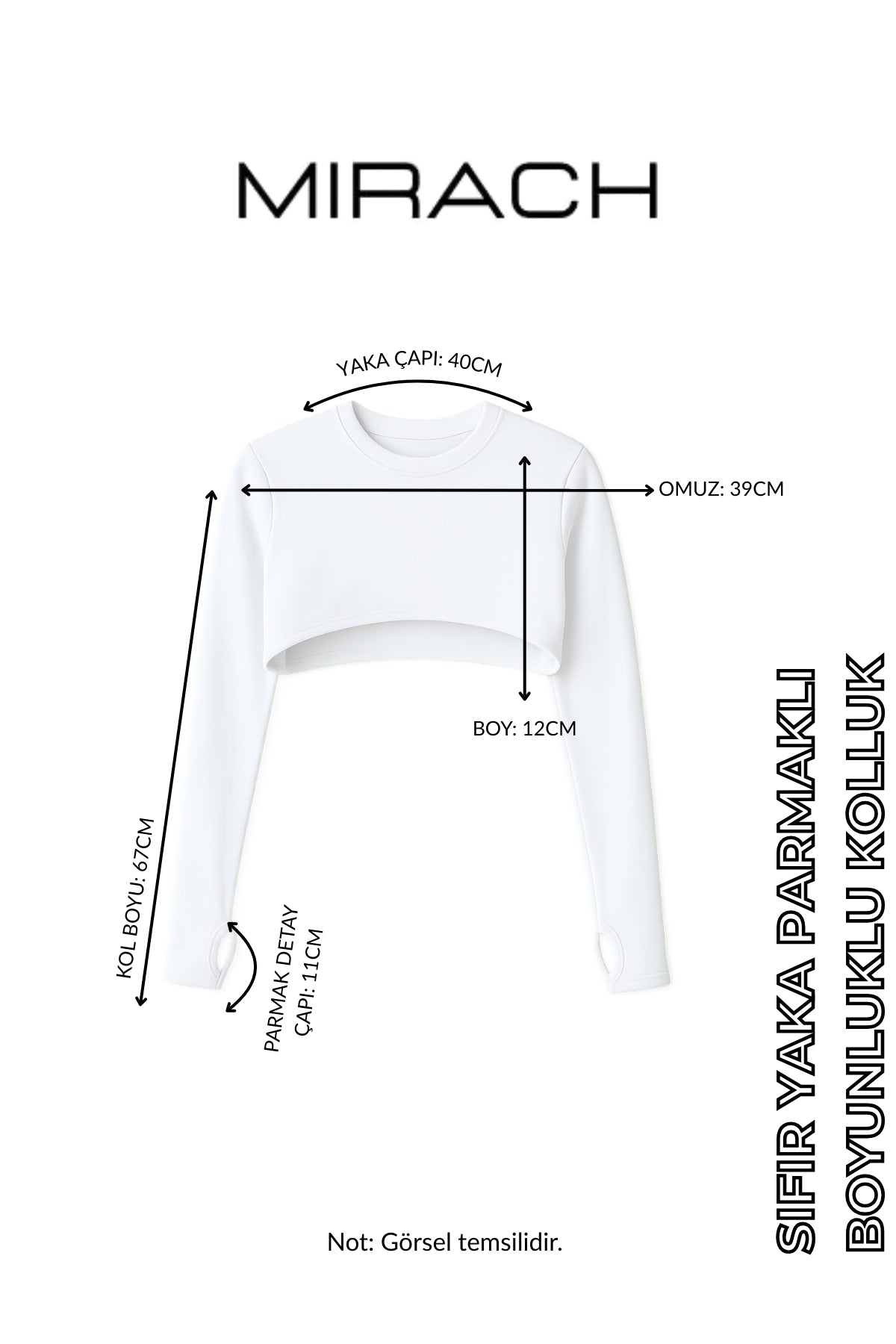 2'li Paket Sıfır Yaka Parmaklı Boyunluklu Kolluk Seti - Beyaz ve Siyah