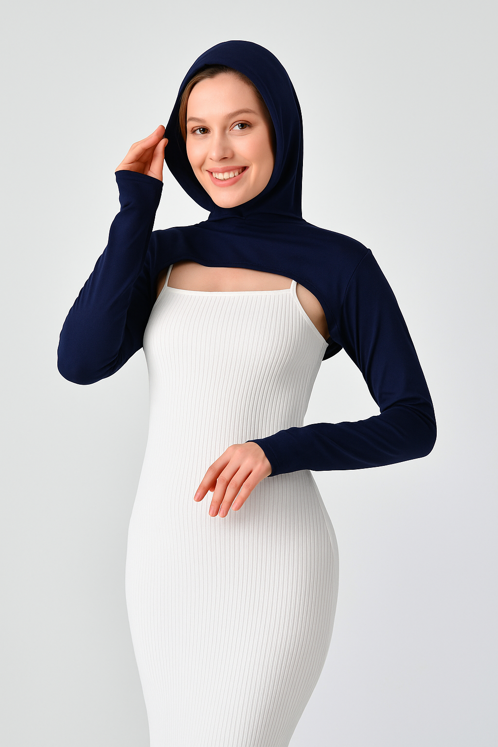 Boneli Boyunluklu Kolluk - Lacivert