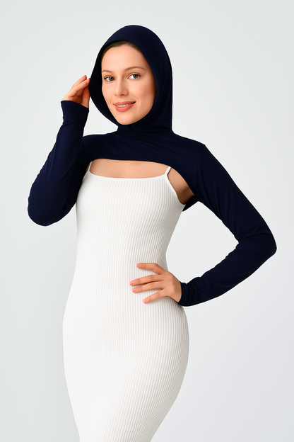 Boneli Boyunluklu Kolluk - Lacivert