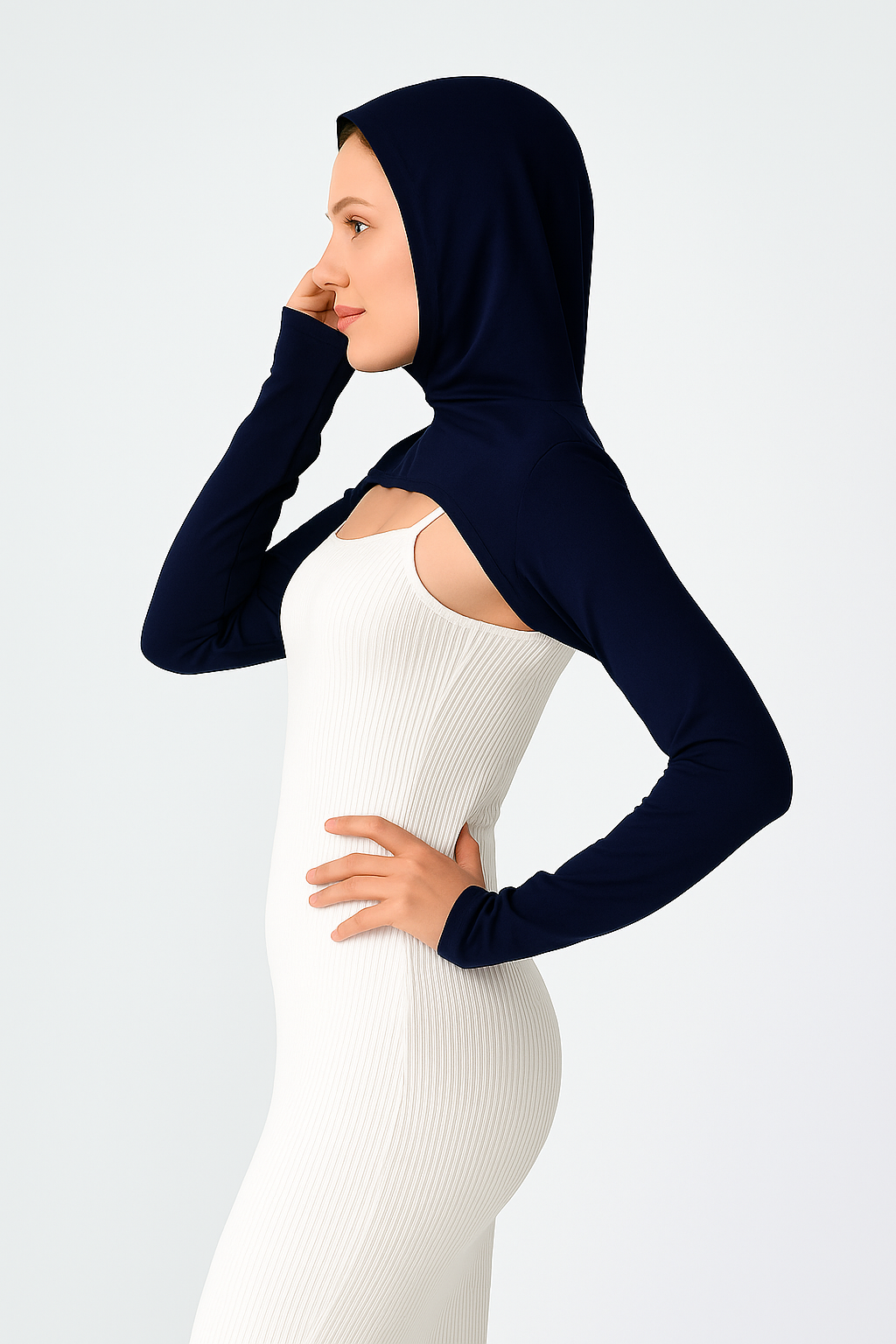 Boneli Boyunluklu Kolluk - Lacivert