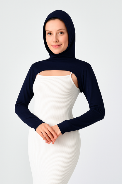 Boneli Boyunluklu Kolluk - Lacivert