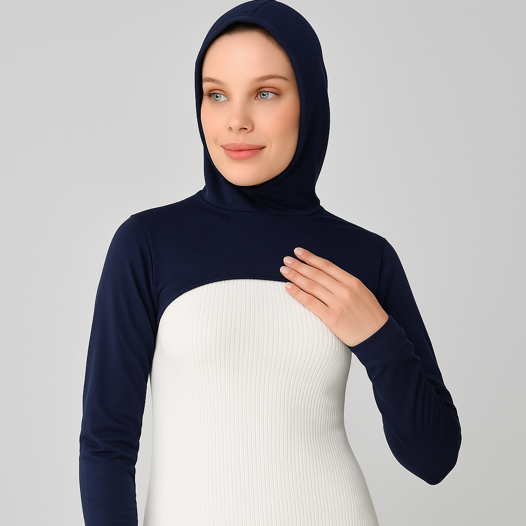 Penye tesettür kolluk boyunluk seti yazlık uzun kolluk tasarım