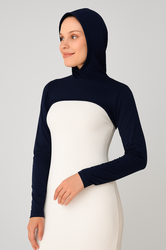 Boneli Boyunluklu Kolluk - Lacivert