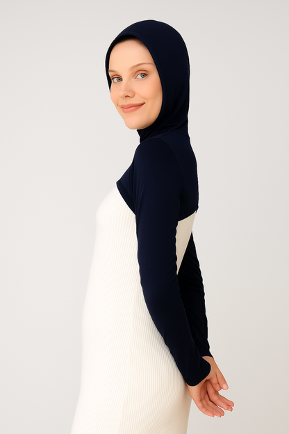 Boneli Boyunluklu Kolluk - Lacivert