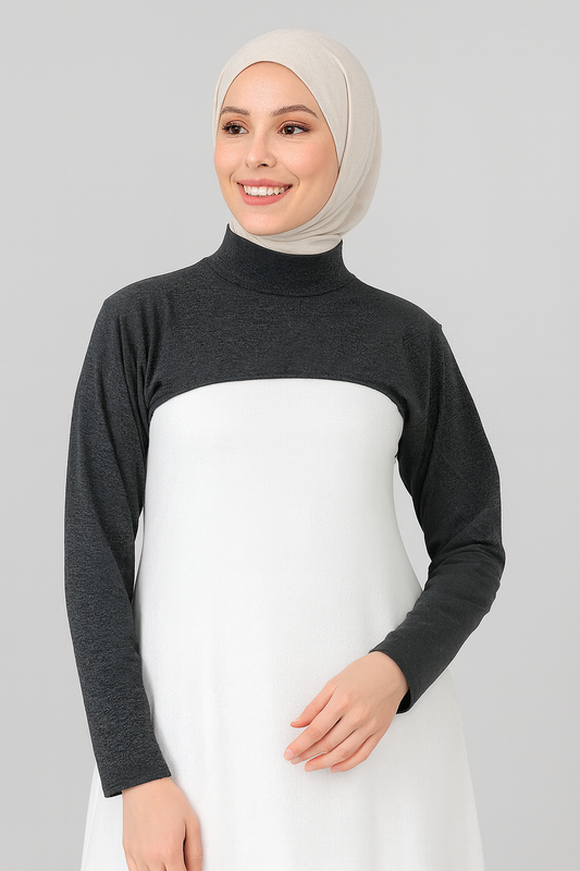 Dik Yaka Boyunluklu Kolluk - Antrasit