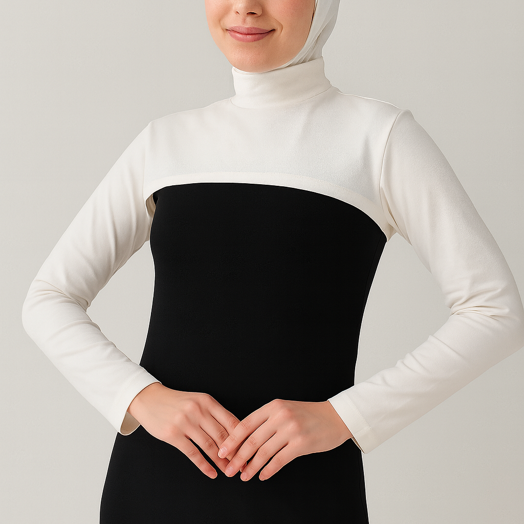Tesettür kolluk ve boyunluk modeli sade şık günlük kullanım