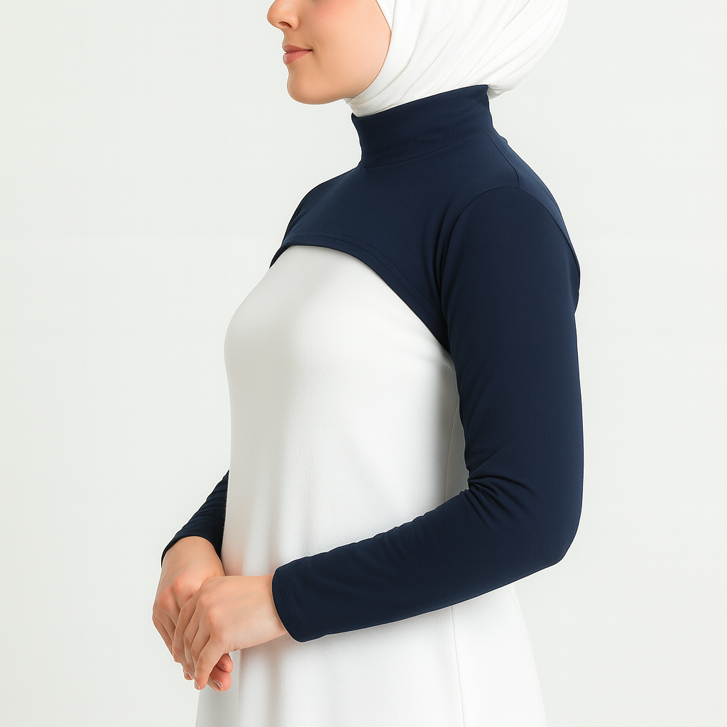 Boyunluklu kolluk tesettür modelleri modern ve sade tasarım
