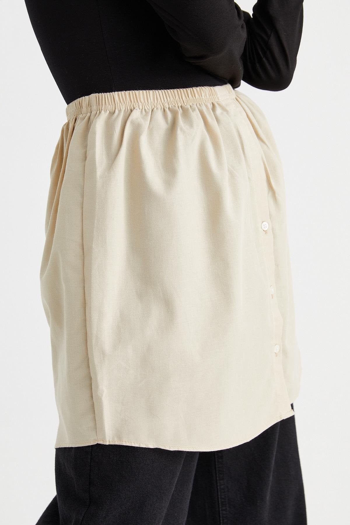 Gömlek etek tesettür kombin ile günlük şıklık sunan etek üstü gömlek tarzı