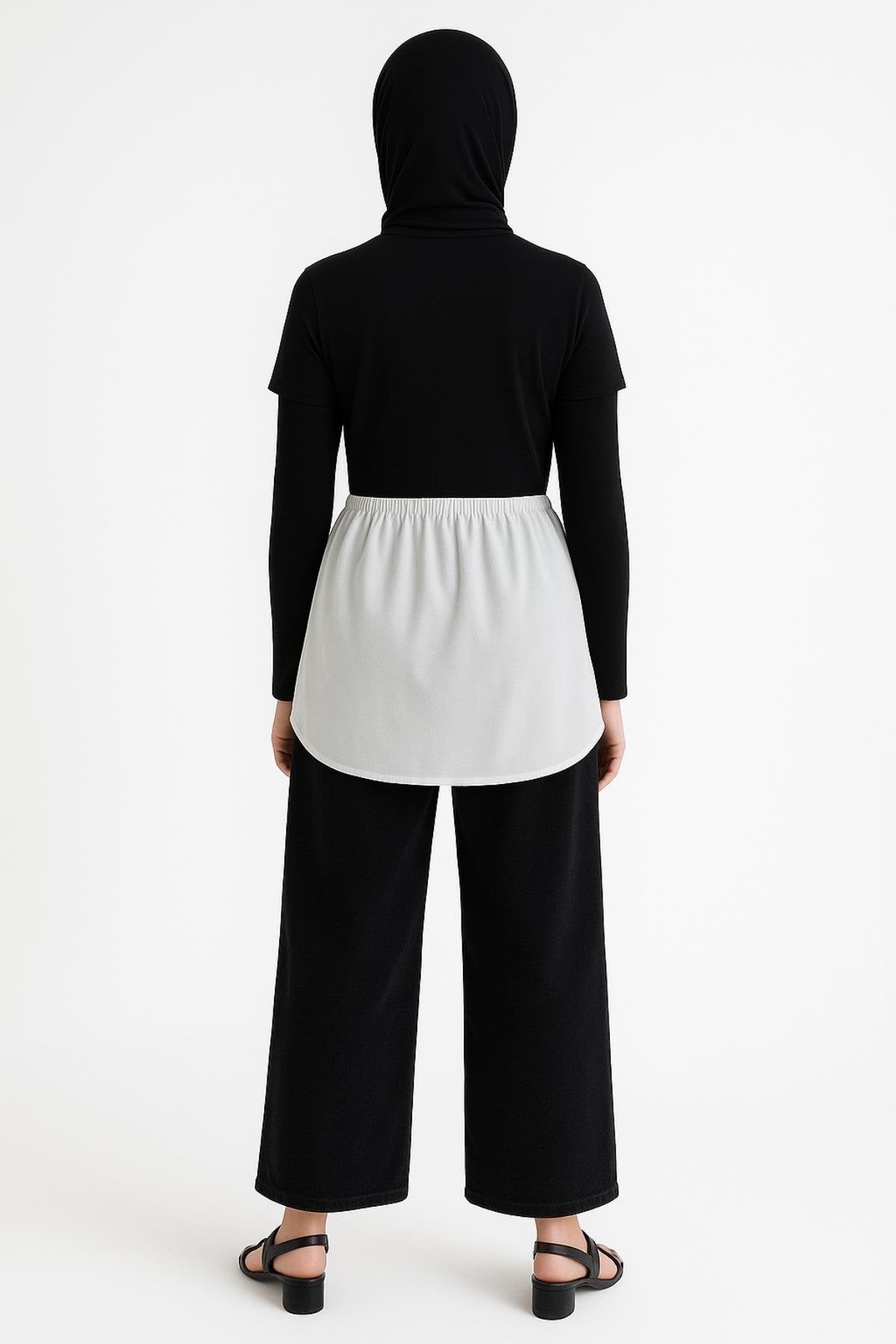 Şık etek gömlek takım tesettür kombin, günlük kullanım için rahat ve zarif görünüm