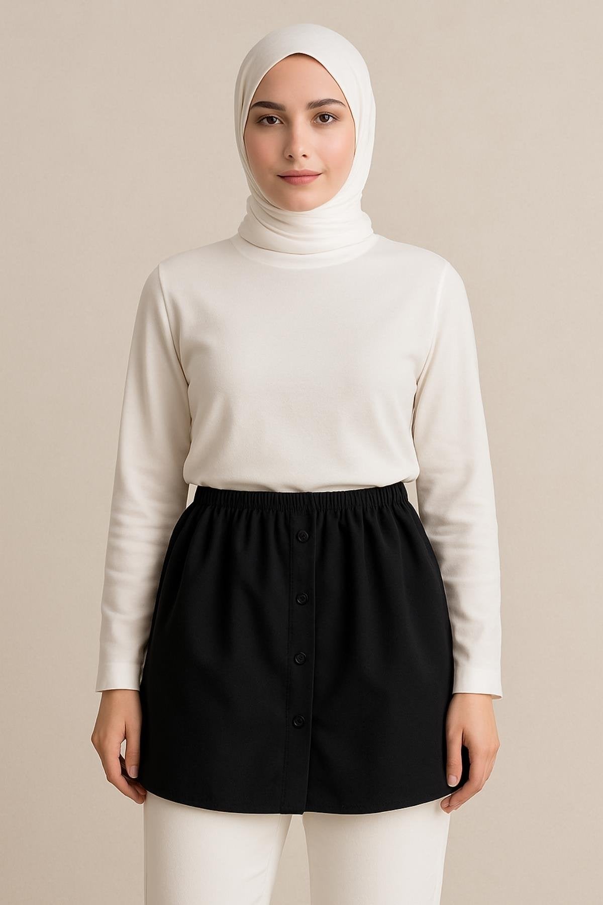 Etek gömlek takım tesettür günlük şıklık için ideal kombin