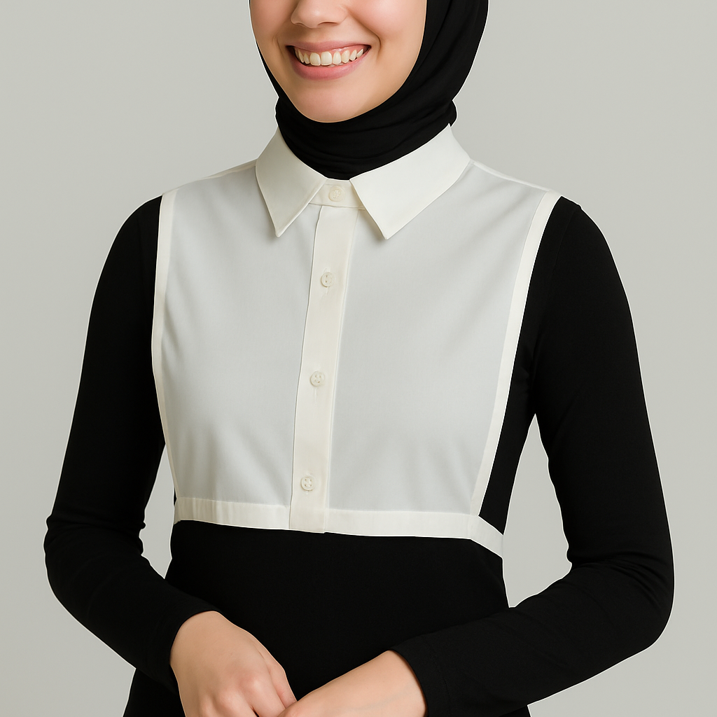 Takma gömlek yakası beyaz kadın aksesuar modeli