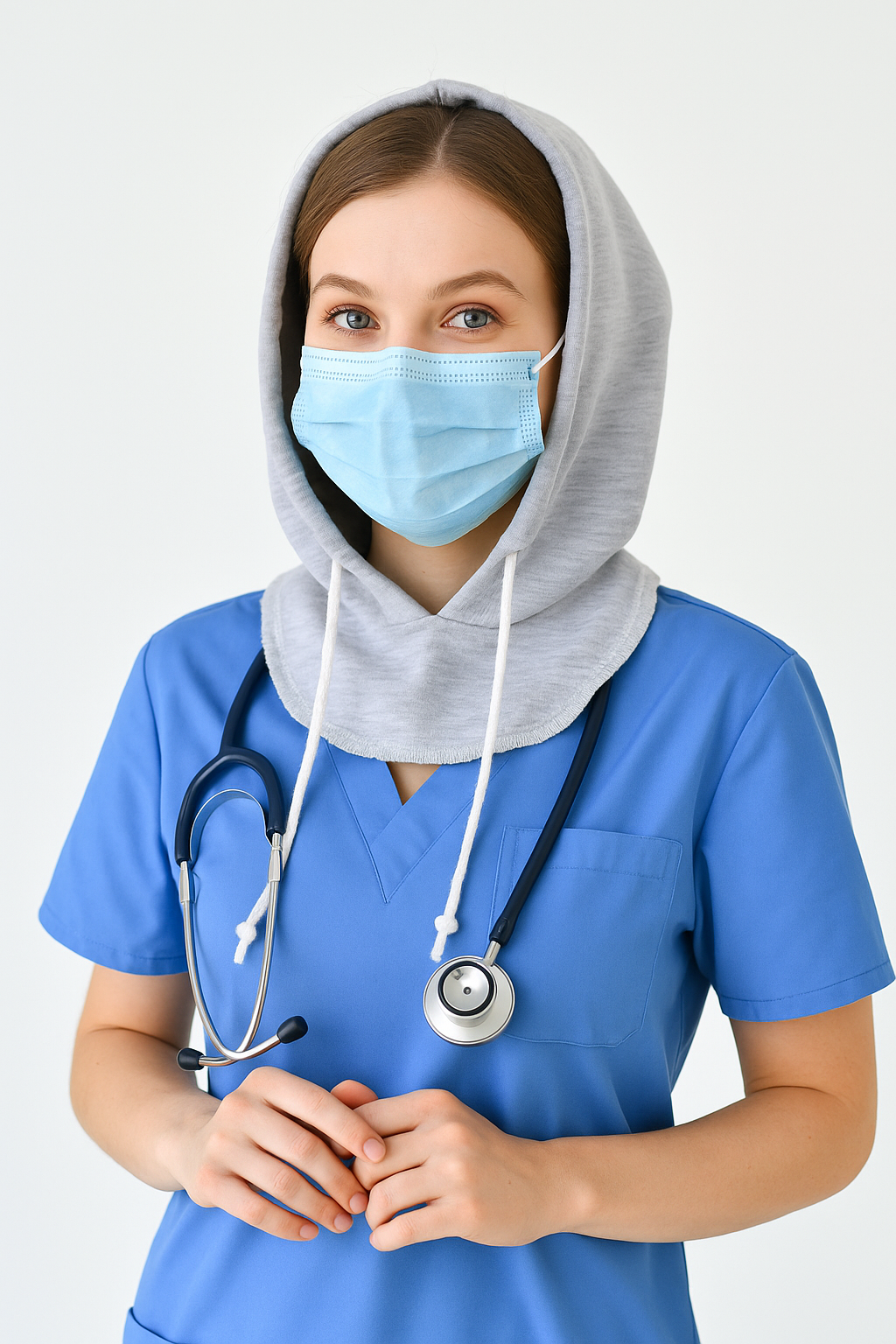 Tesettür boyunluk kolluk uyumlu medikal stil kombin