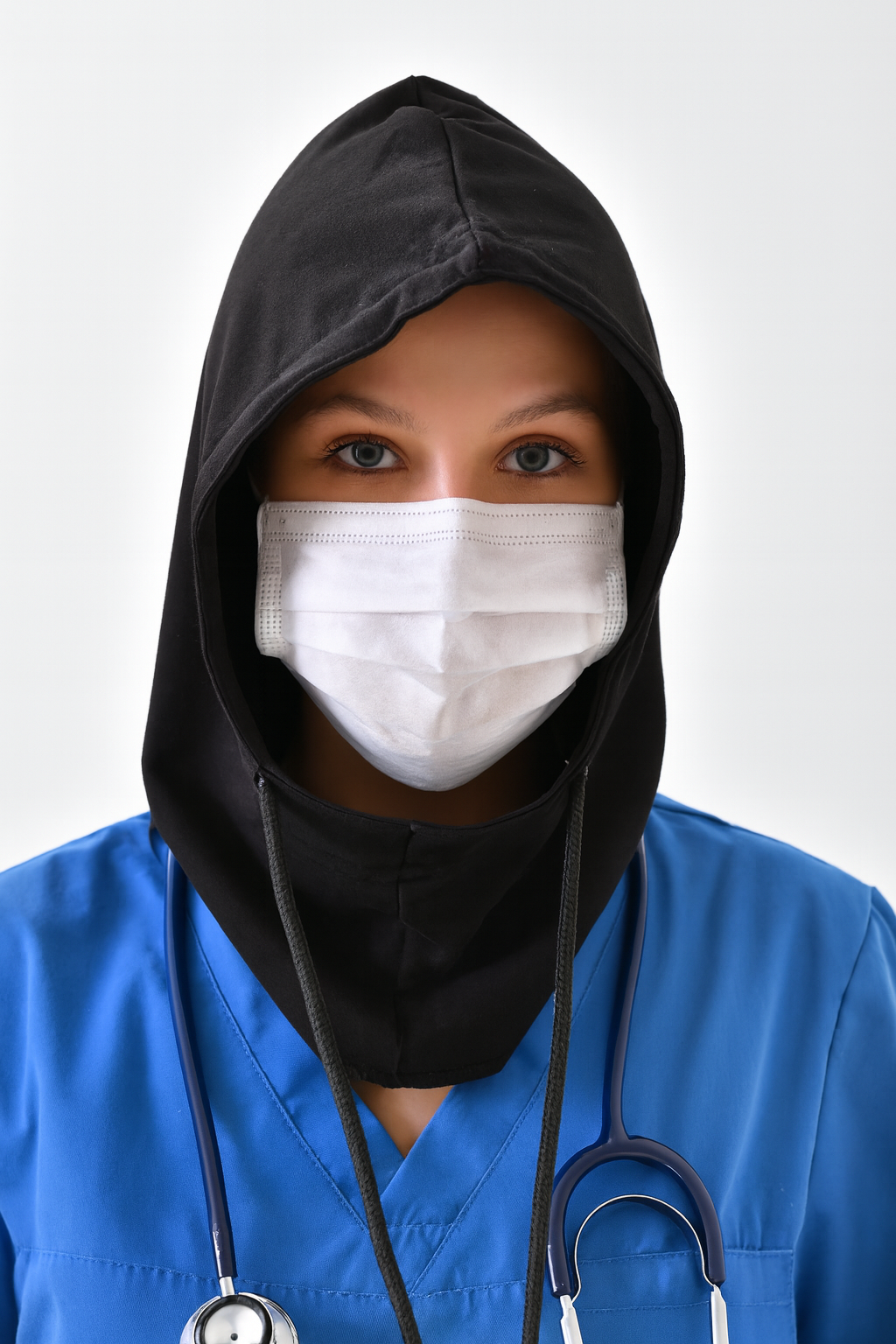 boyunluk tesettür model penye kumaş uzun kolluk detaylı