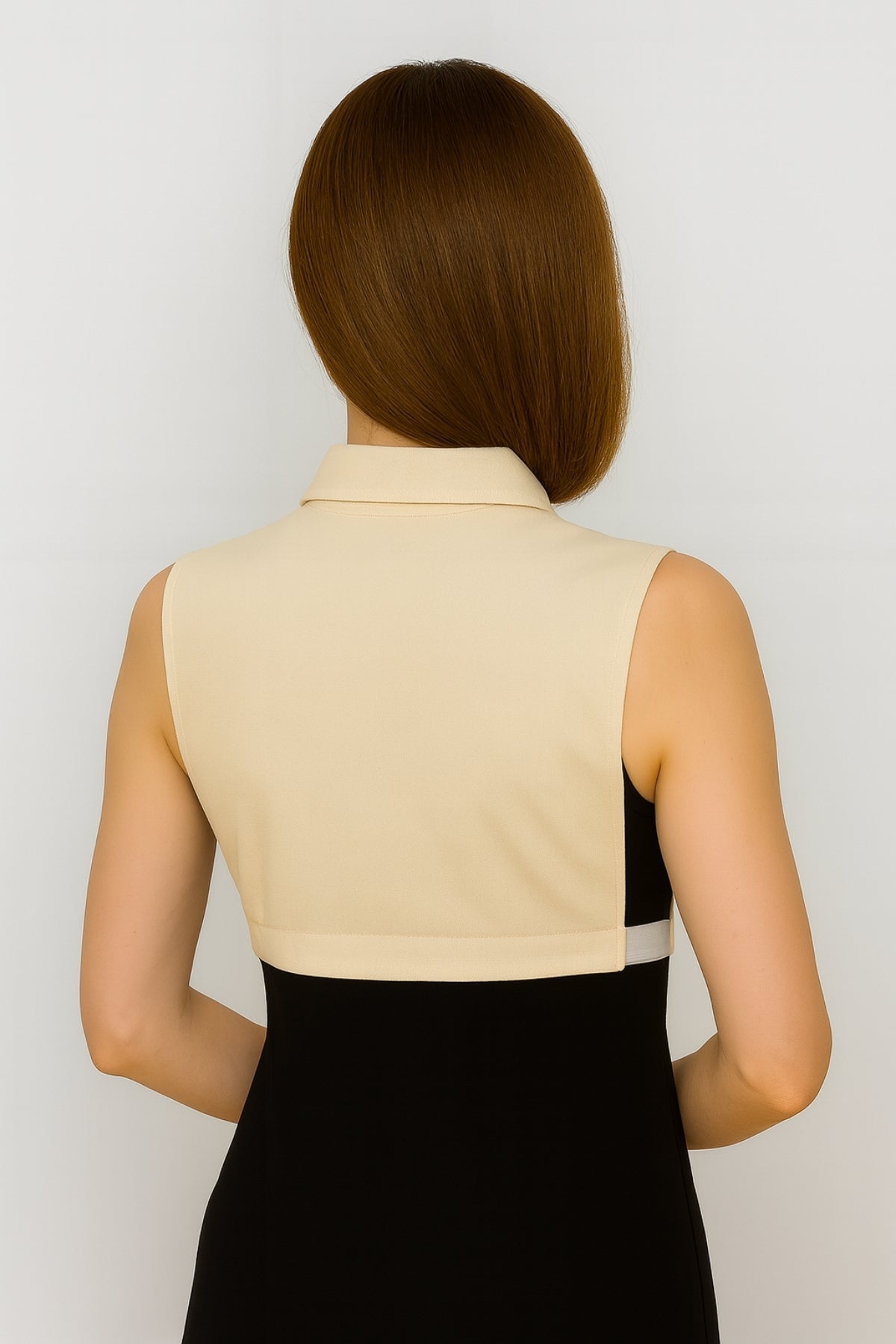 Kazak İçi Sahte Gömlek Yakası Krem | Takma Yaka Aparatı | Dekolte Kapatıcı Kadın Aksesuarı