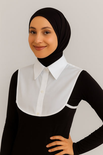 Mini Klasik Gömlek Yakası - Beyaz