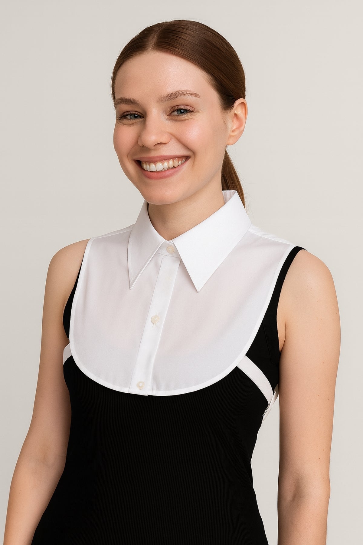 Mini Klasik Gömlek Yakası - Beyaz