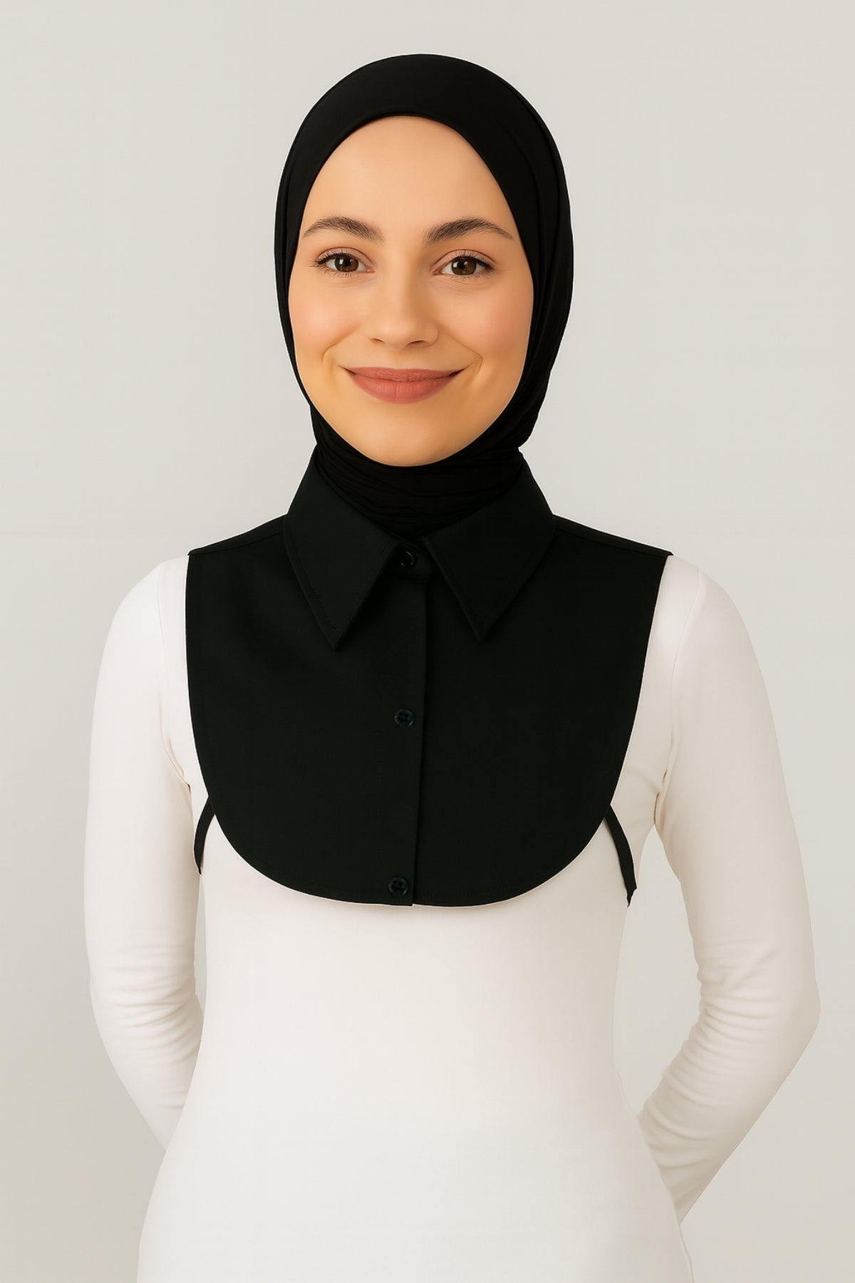 Mini Klasik Gömlek Yakası - Siyah