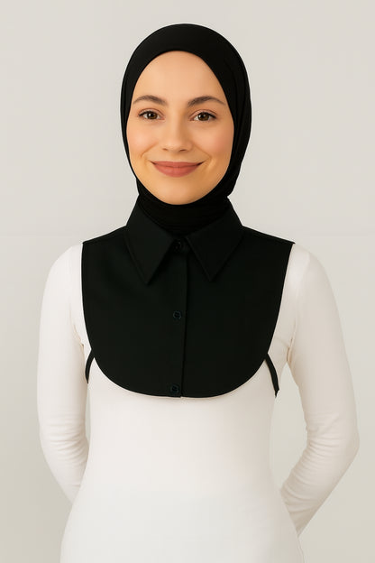 Mini Klasik Gömlek Yakası - Siyah