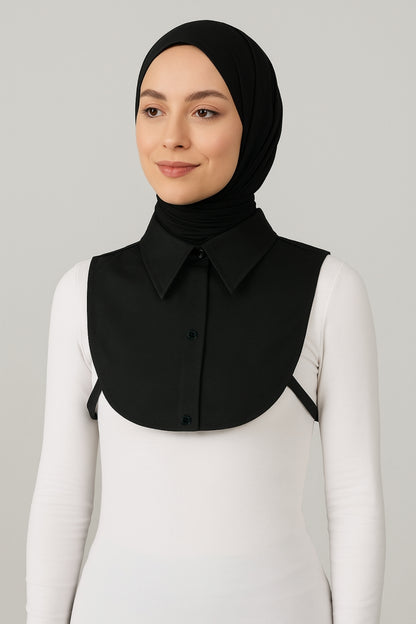 Mini Klasik Gömlek Yakası - Siyah