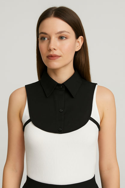 Mini Klasik Gömlek Yakası - Siyah