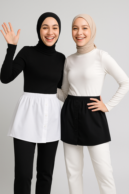 4’lü Paket Gömlek Yaka ve Gömlek Etek Seti