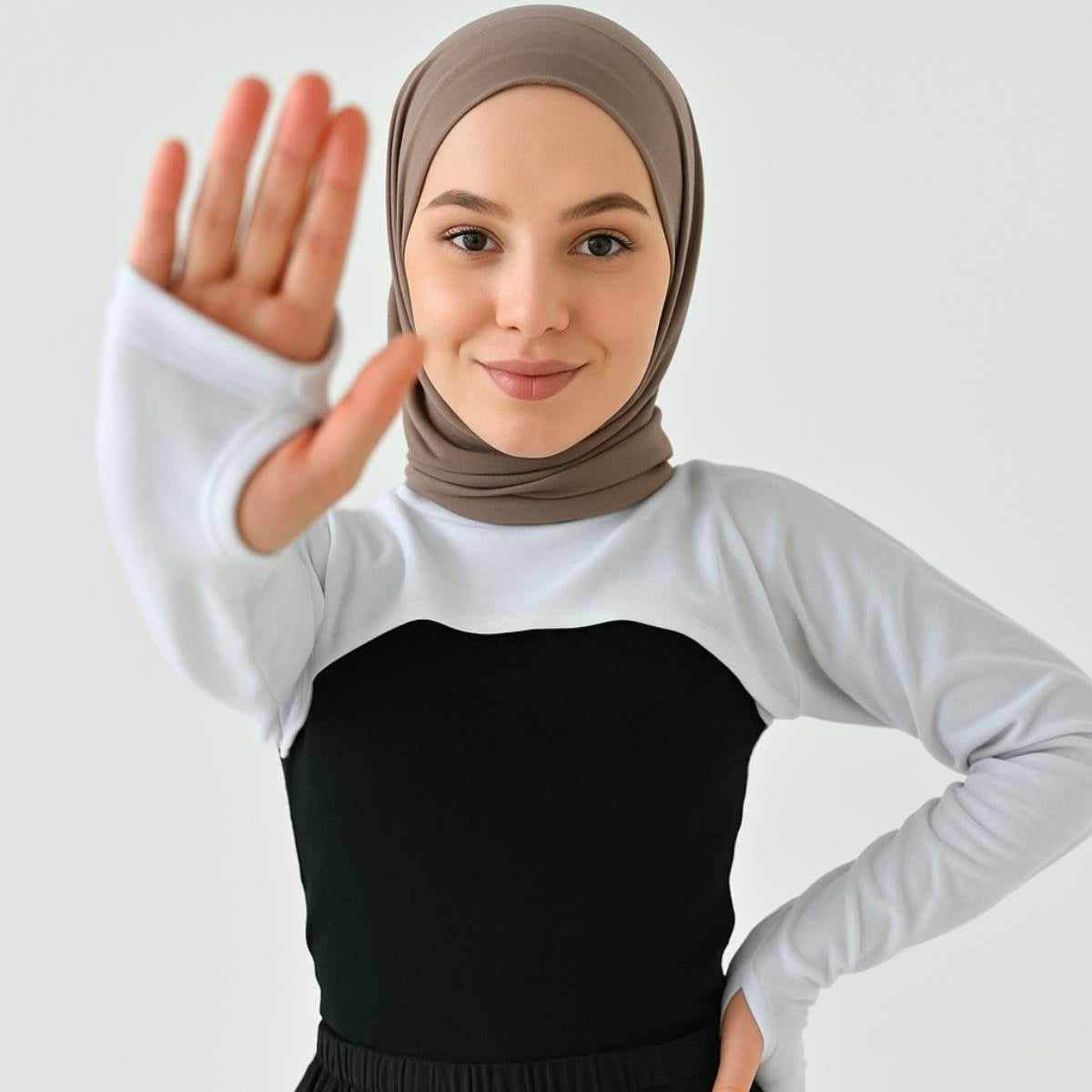 Boyunluklu kolluk kadın tesettür giyim tamamlayıcı parça