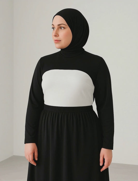 Dik Yaka Boyunluklu Kolluk - Siyah