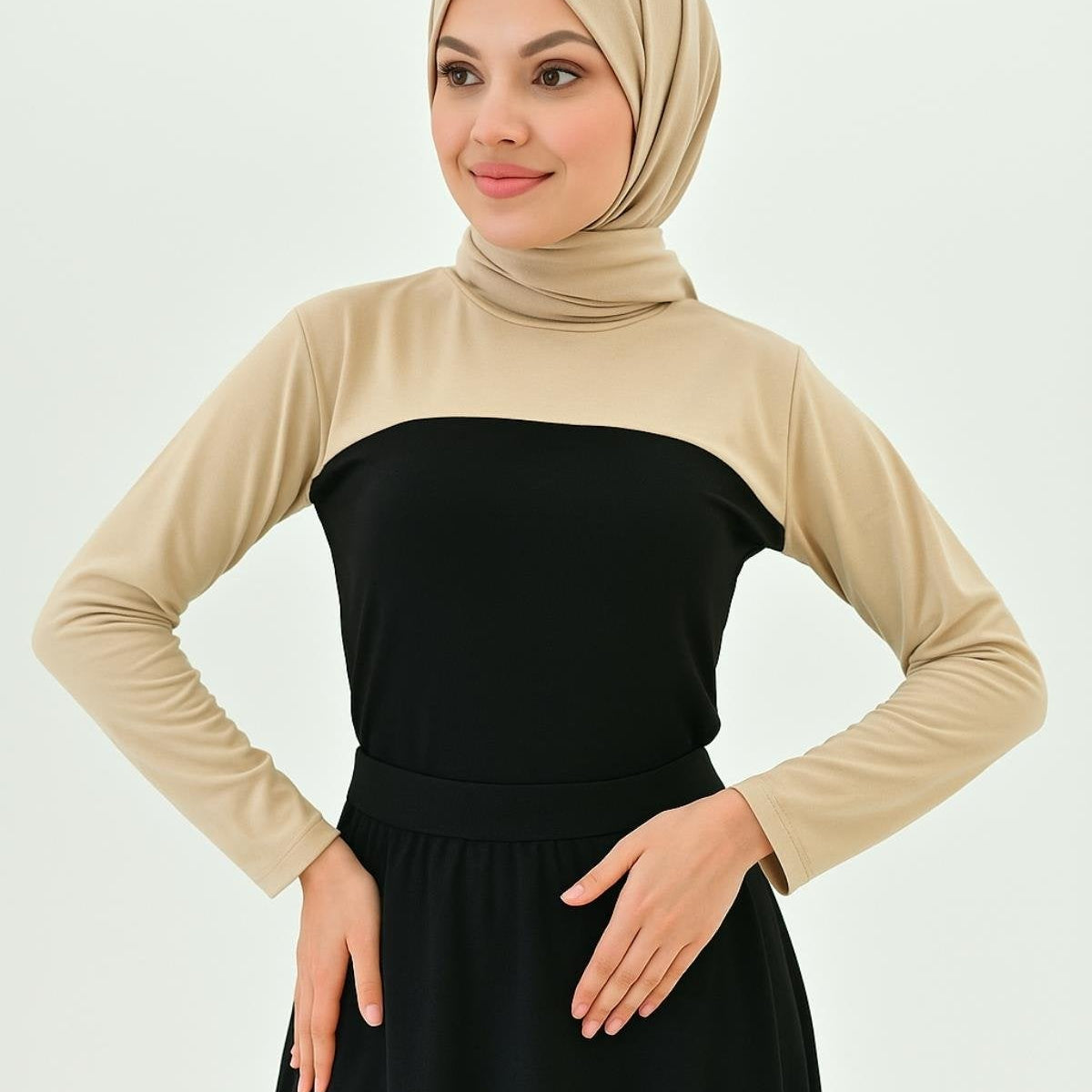 Tesettür kolluk modelleri ile elbise altına tamamlayıcı parça
