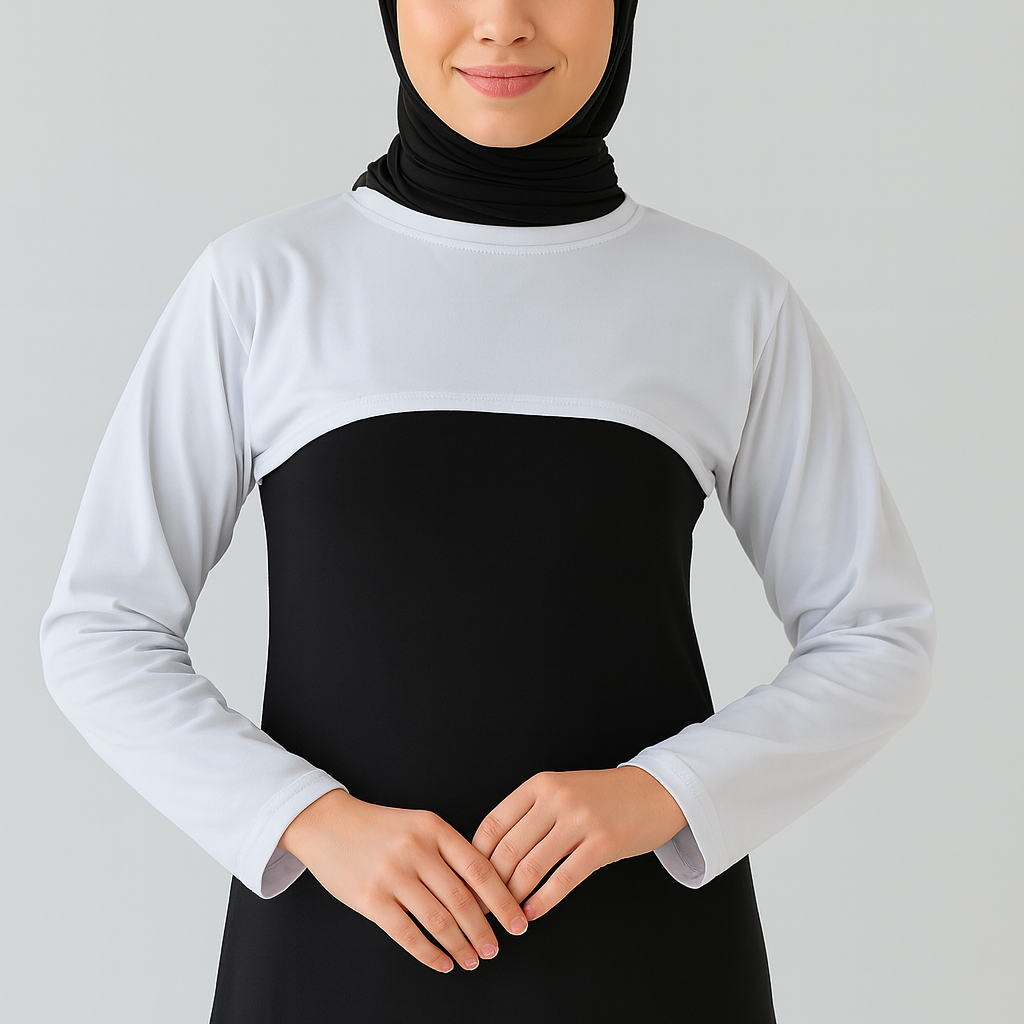 Boyunluklu kolluk tesettür model kadın siyah kolluk ve boyunluk seti