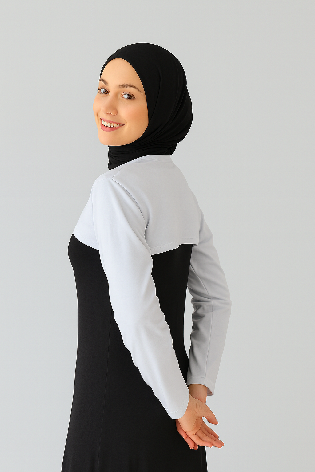 Sıfır Yaka Boyunluklu Kolluk - Beyaz