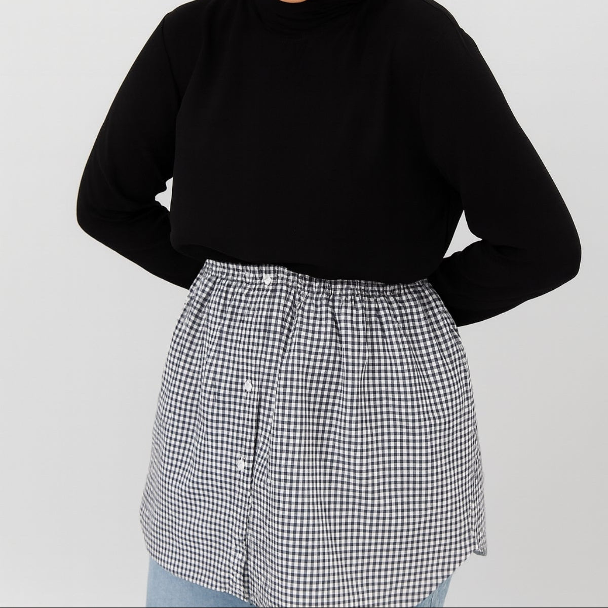 Etek gömlek takım tesettür kombin modern görünüm