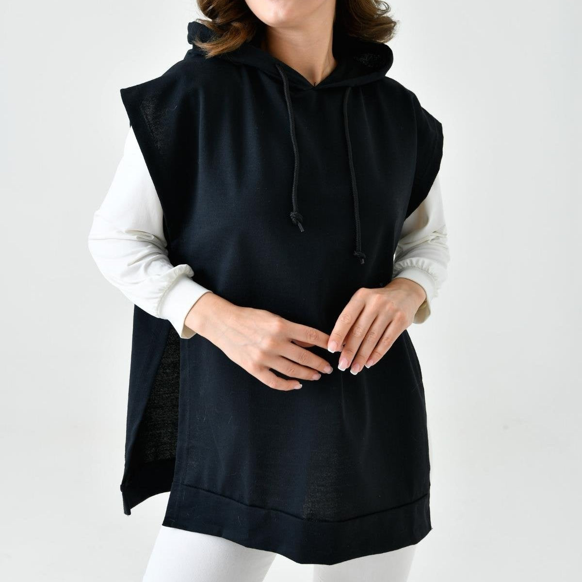minimal tasarım siyah tunik tesettür kadın tunik modelleri