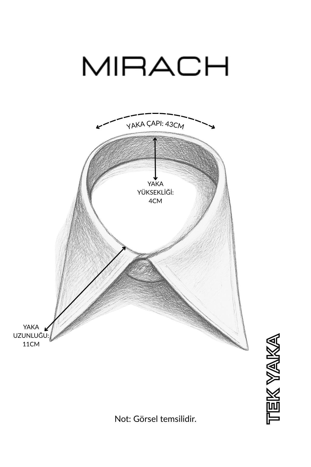 Kazak İçi Gömlek Yakası Beyaz | Klasik Sivri Yaka | Takma Yaka Aparatı | Şık Kombin Aksesuarı