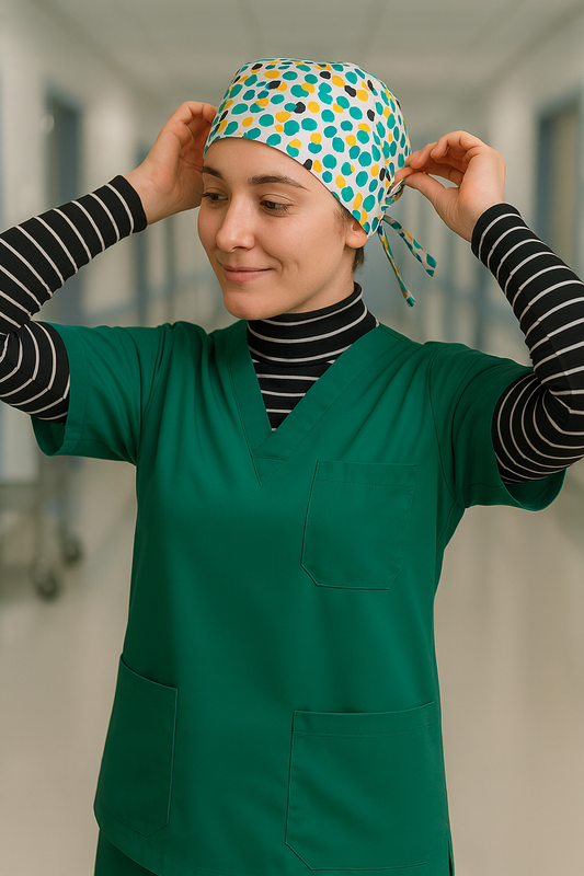 3’lü Medikal İş Giyim Seti - Yeşilli