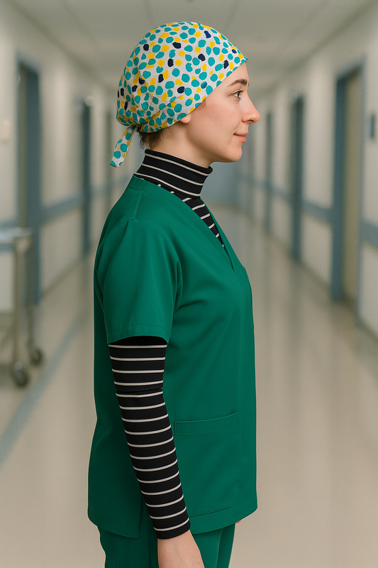 3’lü Medikal İş Giyim Seti - Yeşilli